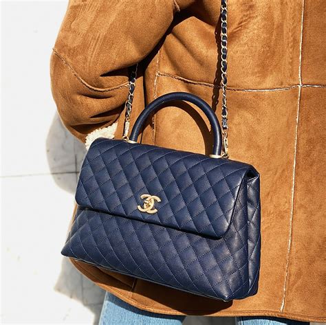 large flap bag with top handle chanel|chanel trendy top handle.